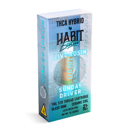 Habit Exotics THC-A Live Rosin Cartridge - 1000mg