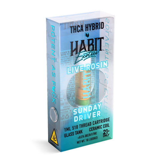 Habit Exotics THC-A Live Rosin Cartridge - 1000mg