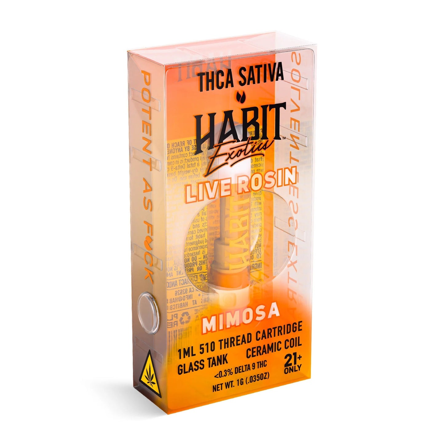 Habit Exotics THC-A Live Rosin Device - 1000mg Mimosa (S) / 1 Pack