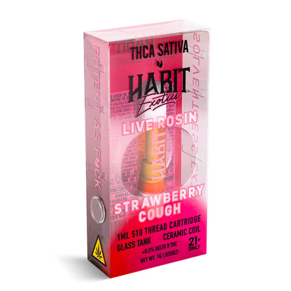Habit Exotics THC-A Live Rosin Device - 1000mg Strawberry Cough (S) / 1 Pack