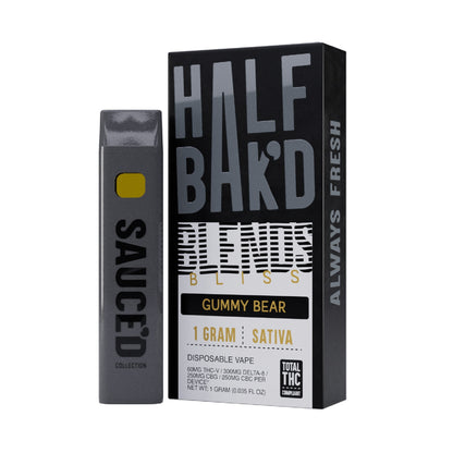 Half Bakd Bliss Blend THC Vaporizer - 1000mg Gummy Bear (S)