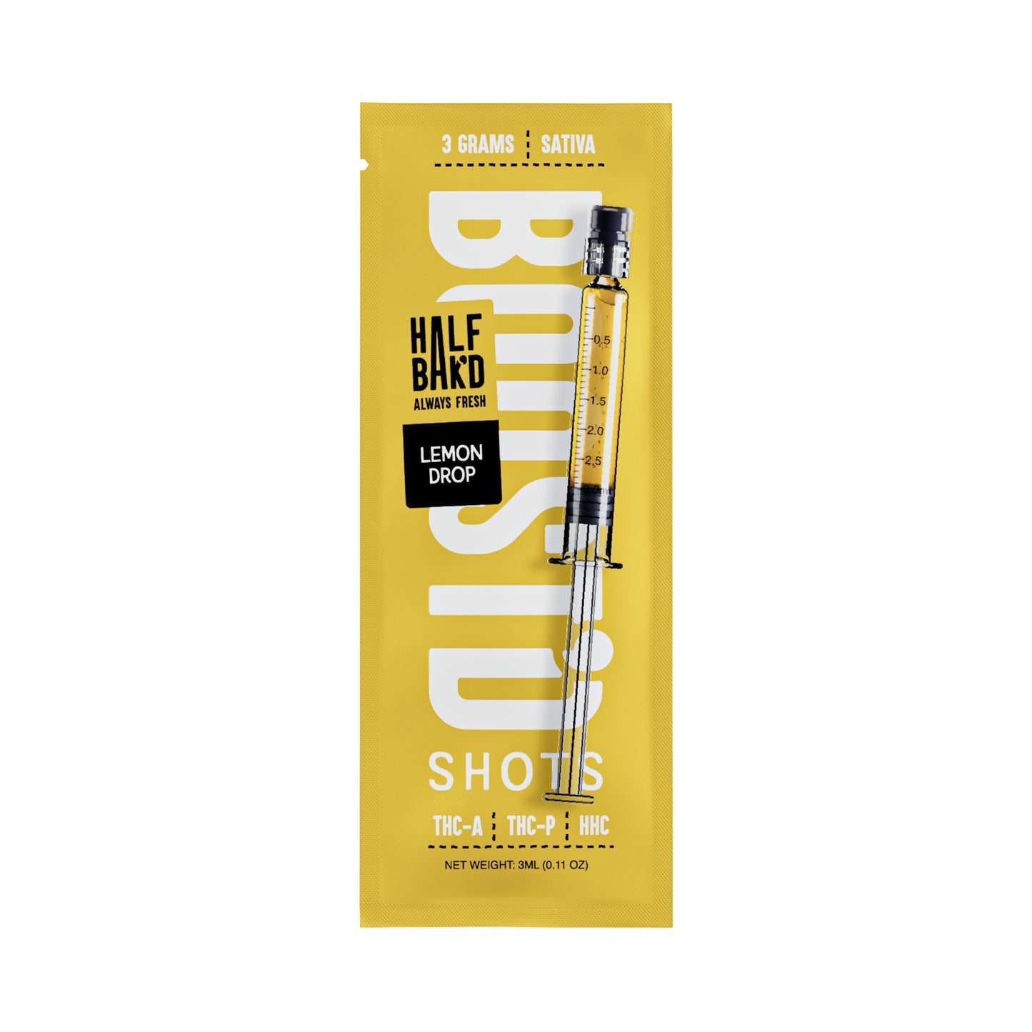 Half Bakd Boostd Hemp Infused Syringes - 3g Lemon Drop (S)