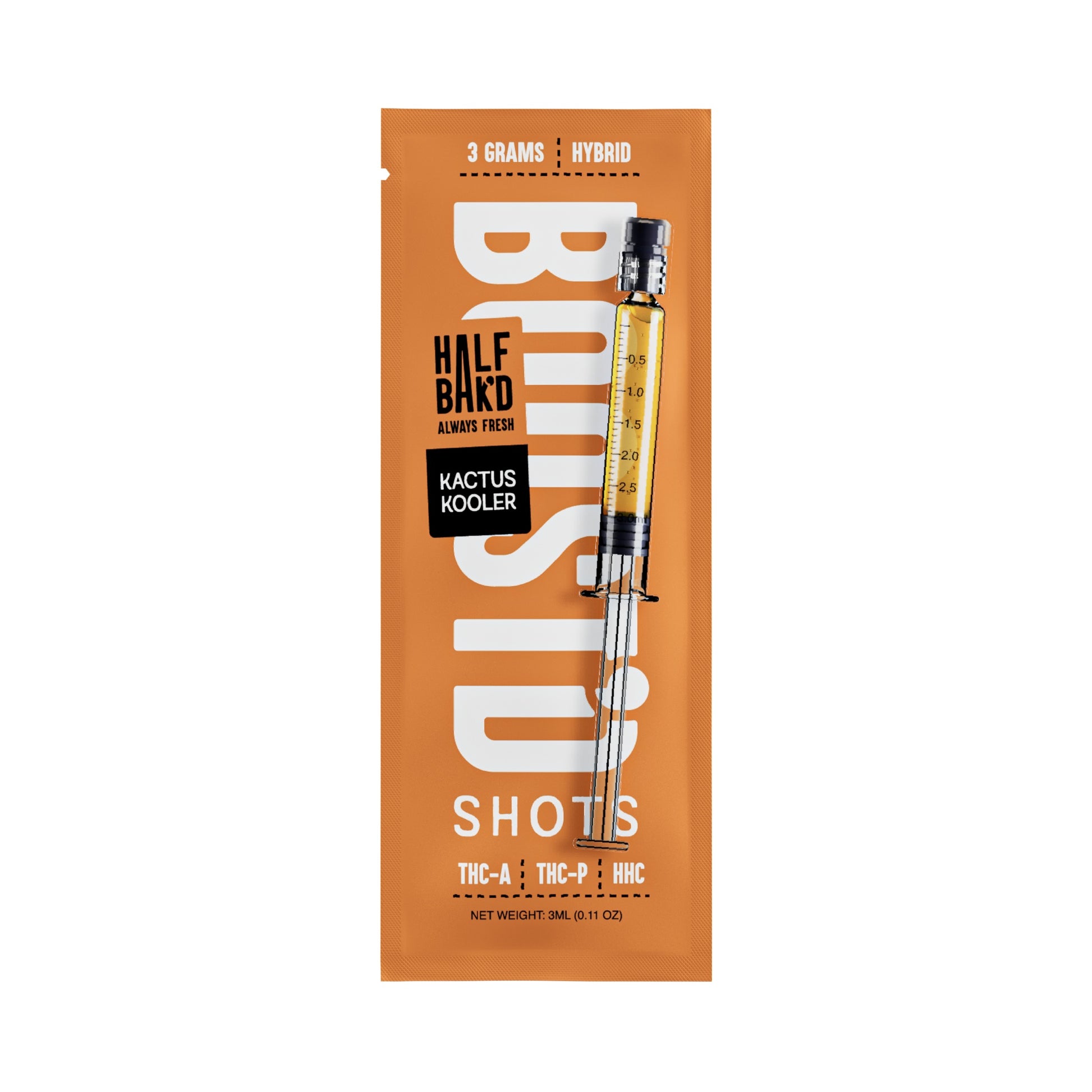 Half Bakd Boostd Hemp Infused Syringes - 3g Kactus Kooler (H)