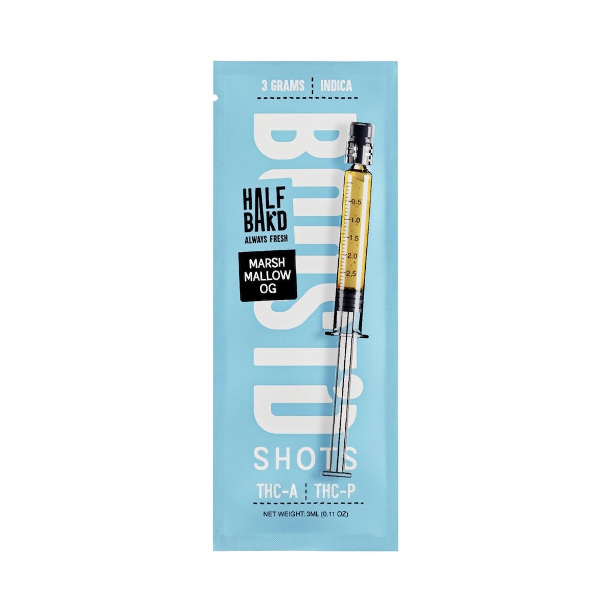 Half Bakd Boostd Hemp Infused Syringes - 3g Bubble Berry Haze (S)