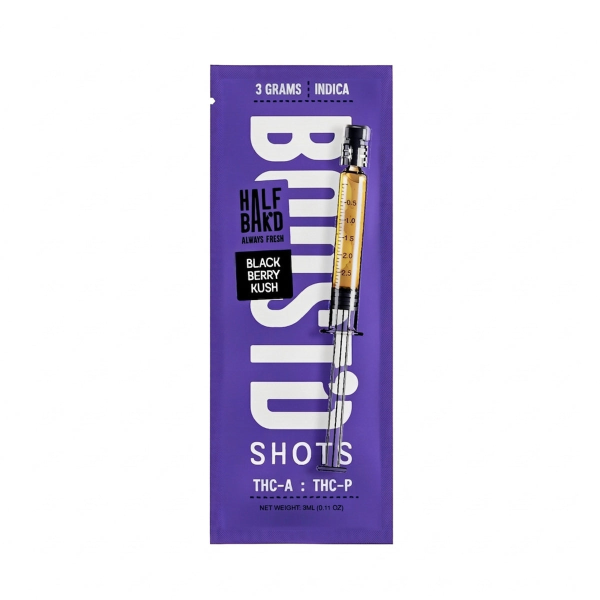 Half Bakd Boostd Hemp Infused Syringes - 3g Black Berry Kush (I)