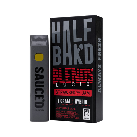 Half Bakd Lucid Blend THC Vaporizer - 1000mg Strawberry Jam (H)