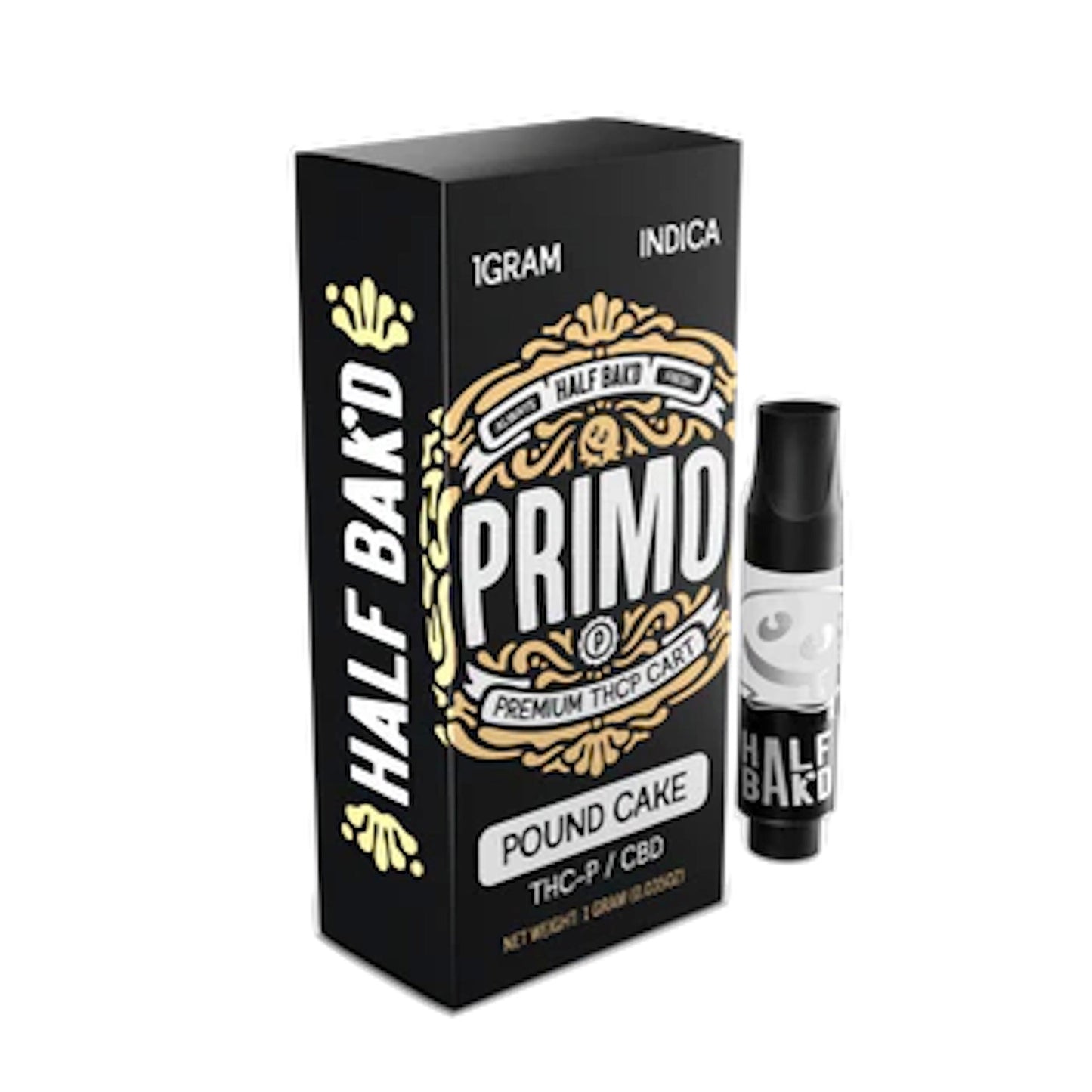 Half Bakd Primo THC-P Pound Cake Unit - 1000mg Single Cart / 1 Pack