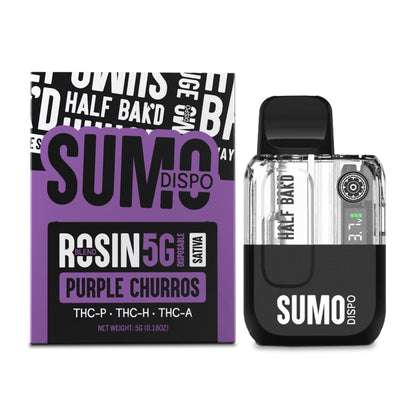 Half Bakd Rosin Blend Sumo Vaporizer - 5000mg Purple Churros