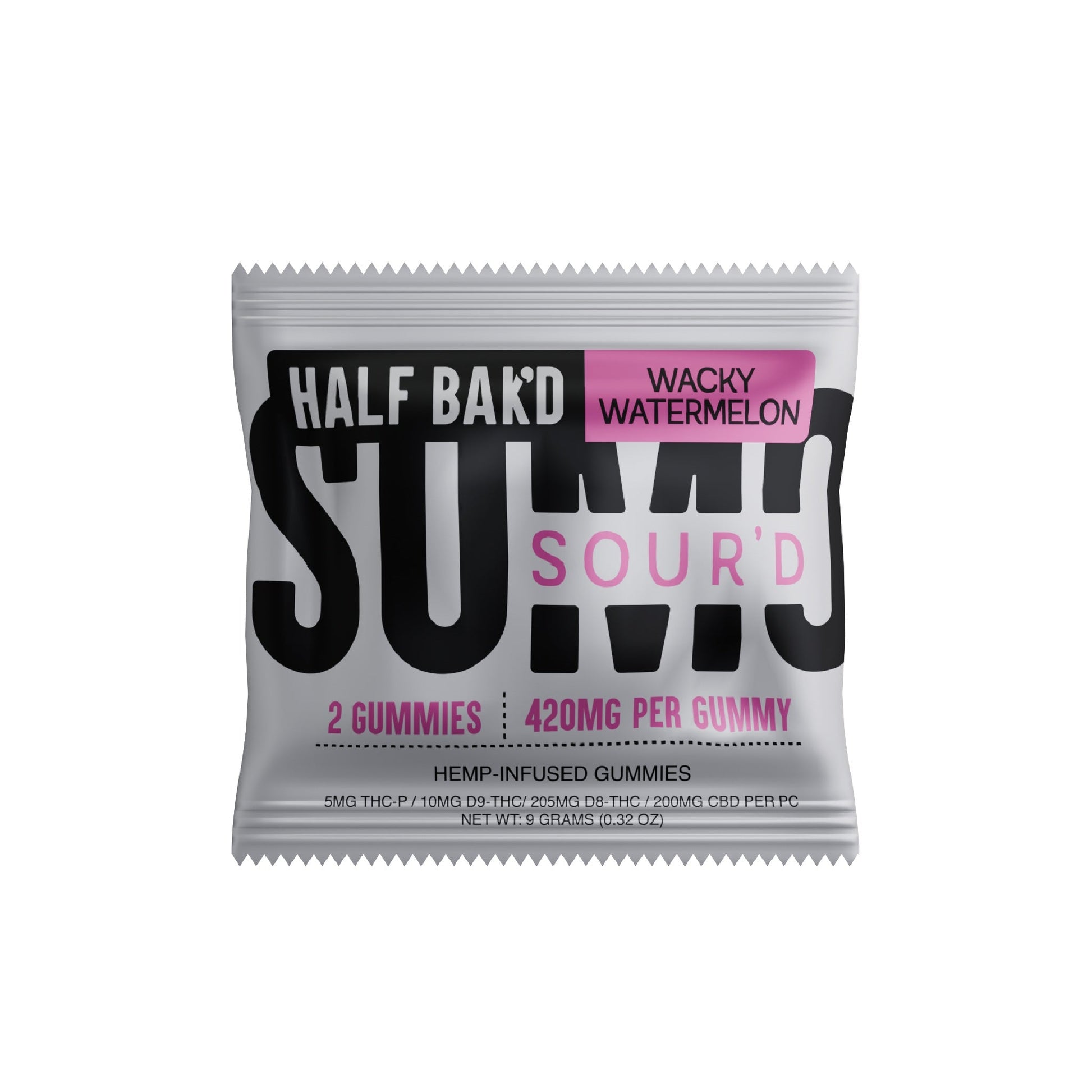 Half Bakd SourD Sumo THC Gummies - 2000mg Wacky Watermelon