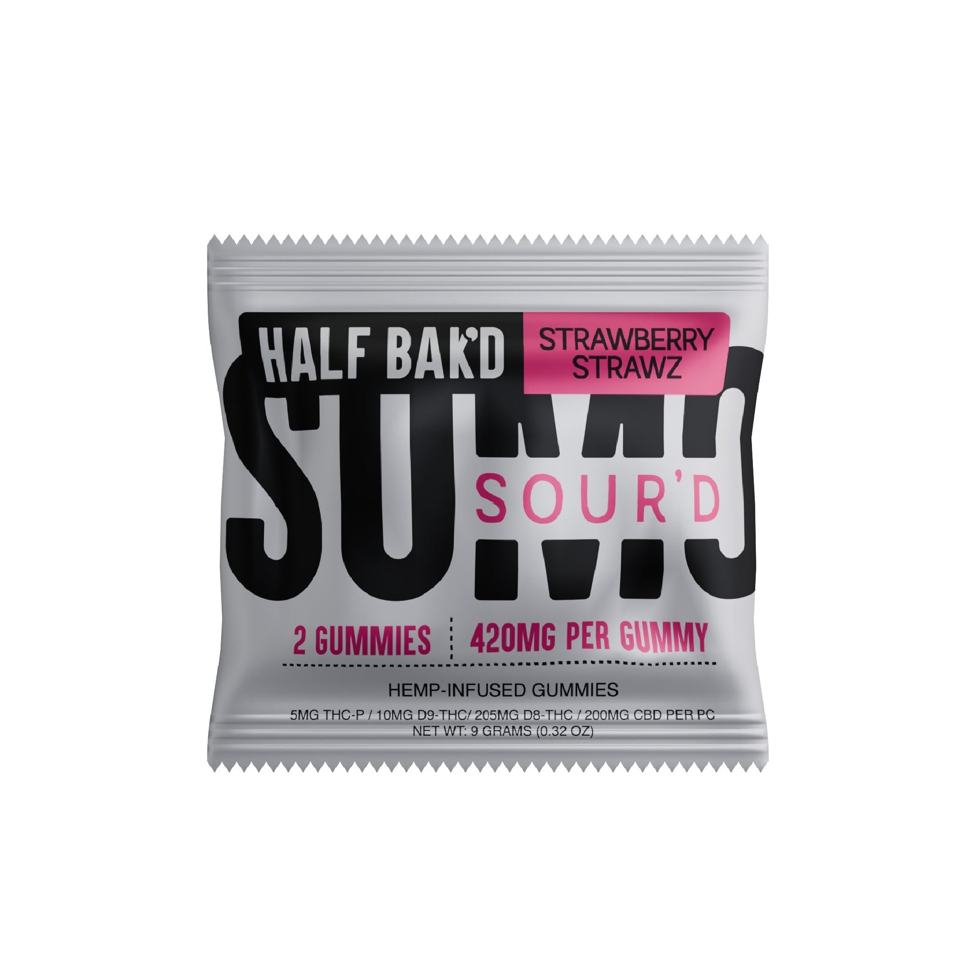 Half Bakd SourD Sumo THC Gummies - 2000mg Strawberry Strawz