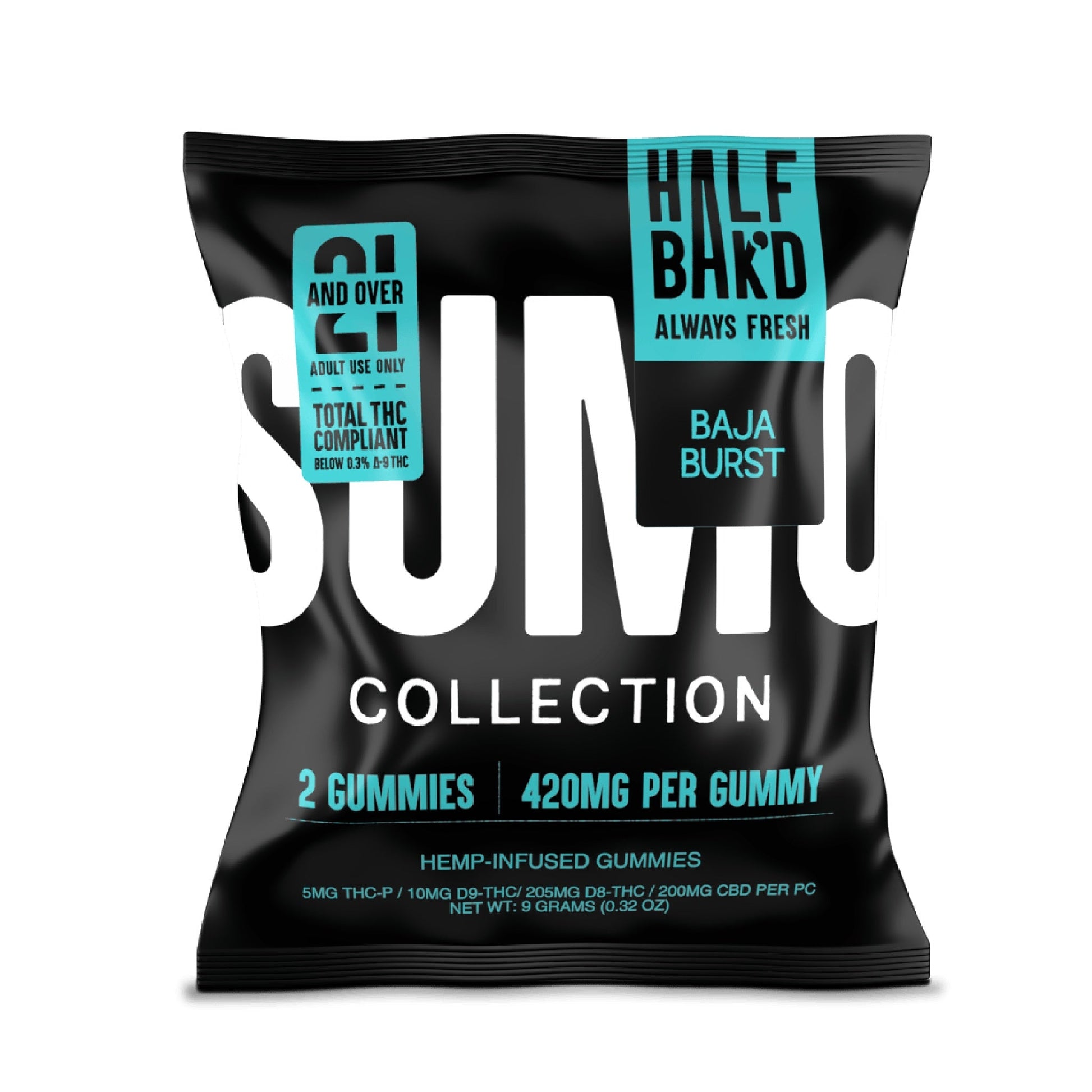 Half Bakd Sumo THC Gummies - 2ct Baja Burst / 1 Pack