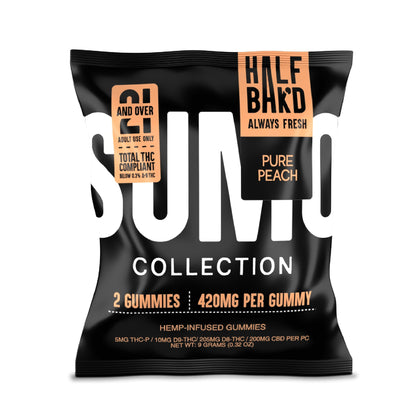 Half Bakd Sumo THC Gummies - 2ct Pure Peach / 1 Pack
