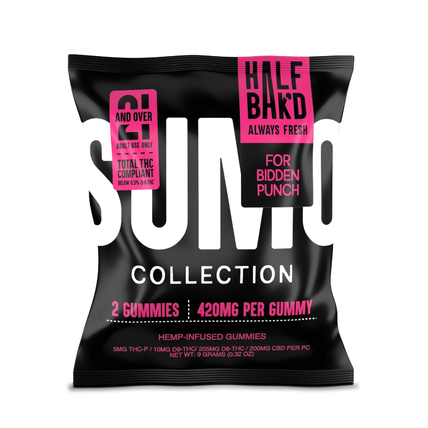 Half Bakd Sumo THC Gummies - 2ct Forbidden Punch / 1 Pack