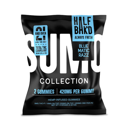 Half Bakd Sumo THC Gummies - 2ct Bluematic Razz / 1 Pack