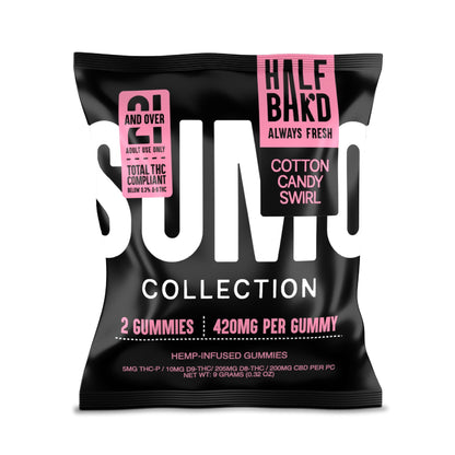 Half Bakd Sumo THC Gummies - 2ct Cotton Candy / 1 Pack
