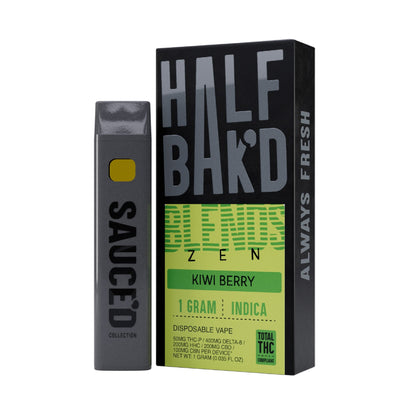 Half Bakd Zen Blend THC Vaporizer - 1000mg Kiwi Berry (I)