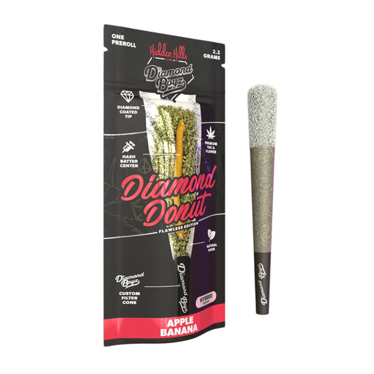 Hidden Hills Diamond Boyz Diamond Donut Pre-Roll - 2.2g Apple Banana (H)