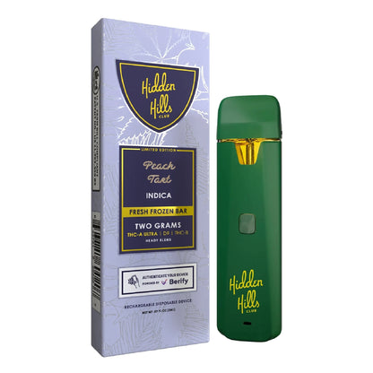 Hidden Hills Fresh Frozen THC-A Device - 2000mg Peach Tart (I) / 1 Pack