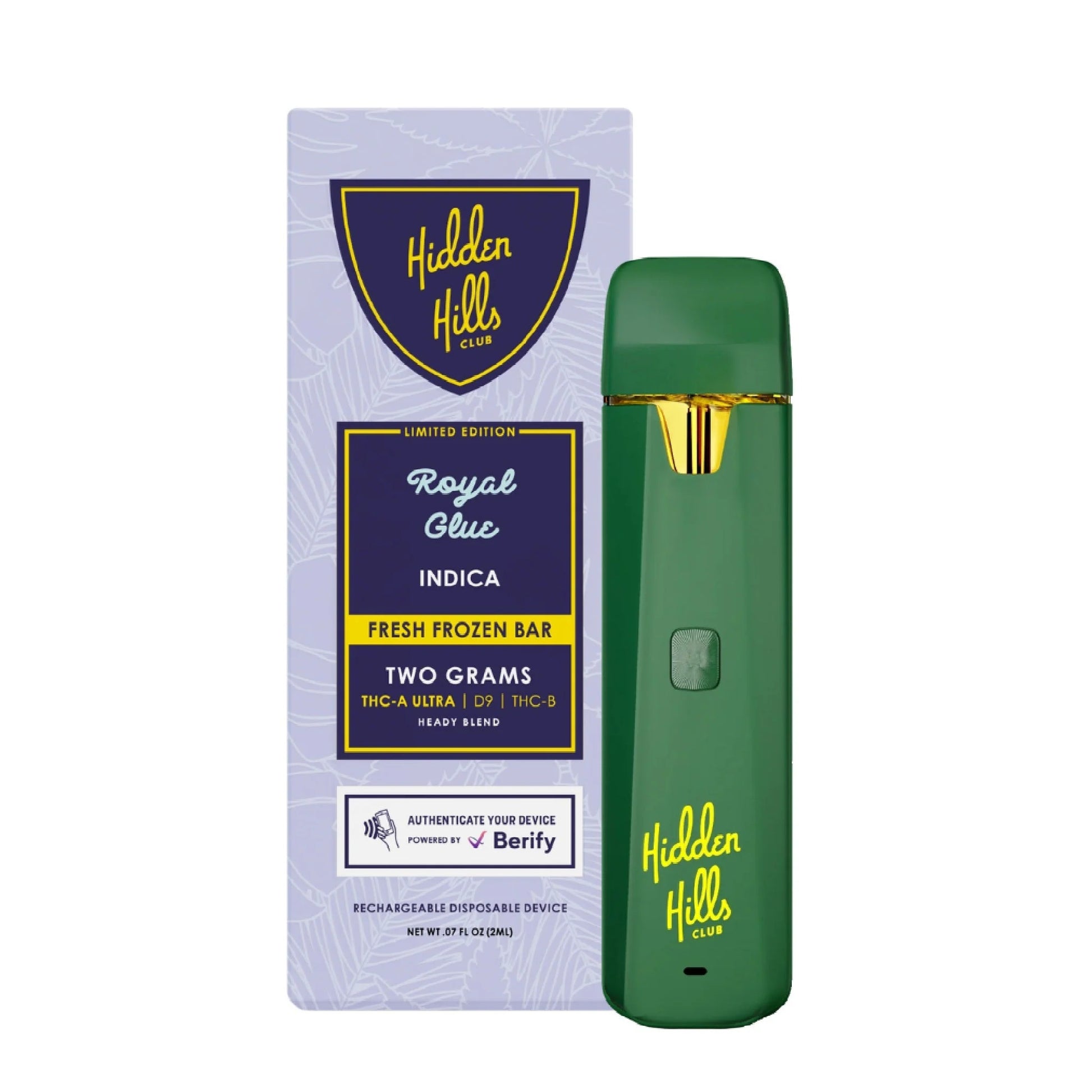 Hidden Hills Fresh Frozen THC-A Device - 2000mg Royal Glue (I) / 1 Pack