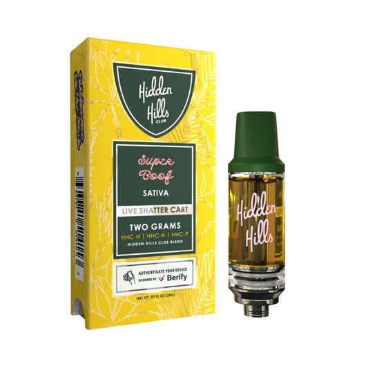 Hidden Hills Live Shatter HHC Super Boof Cartridge - 2000mg