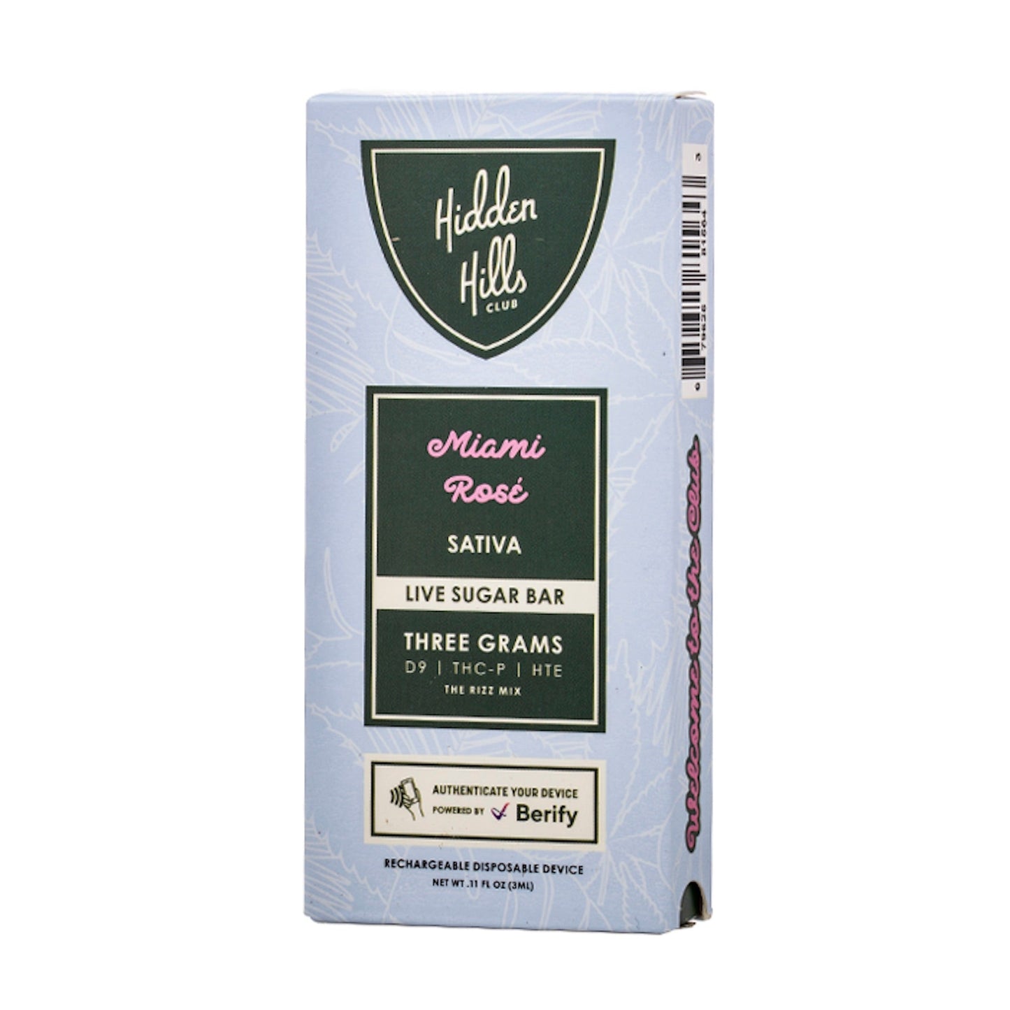 Hidden Hills Live Sugar Vaporizer - 3000mg Miami Rose