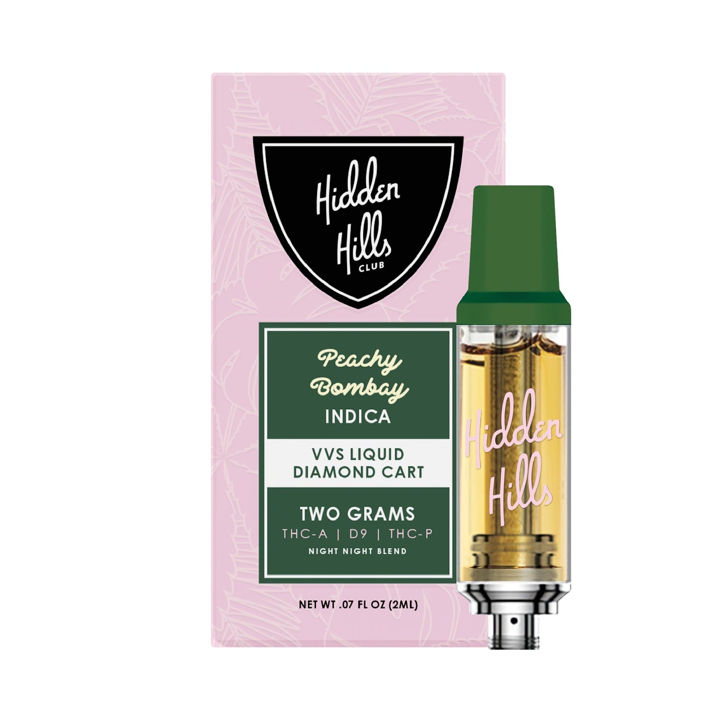 Hidden Hills Night Night VVS Liquid Diamond Cartridge - 2000mg Peachy Bombay (I)