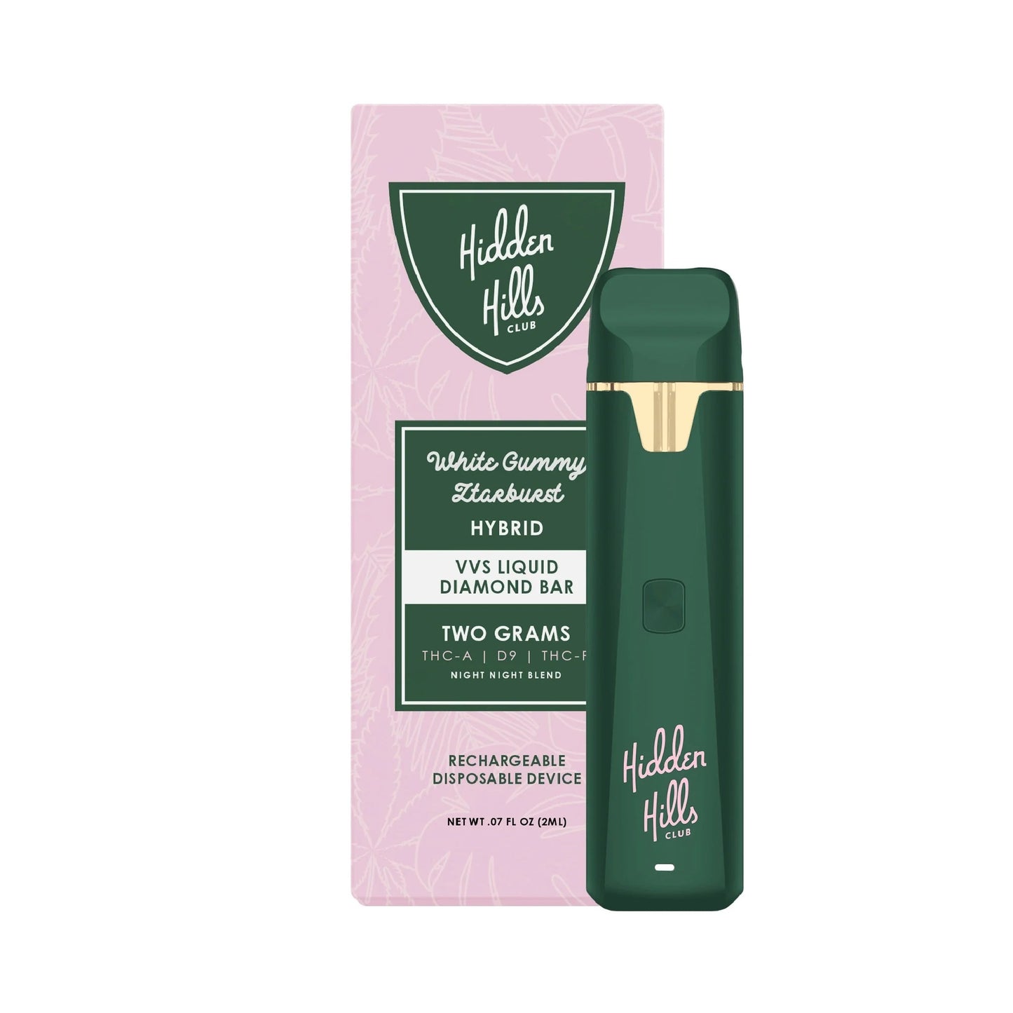 Hidden Hills Night Night VVS Liquid Diamond Device - 2000mg White Gummy Ztarbust (H) / 1 Pack