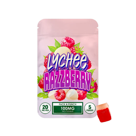 Hidden Hills Pack-A-Punch THC-P Gummies - 100mg (5ct) Lychee Razzberry