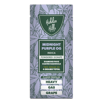 Hidden Hills Powdered Donuts Diamond Pave THC-A Hashholes - 4g Midnight Purple (I)