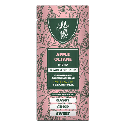 Hidden Hills Powdered Donuts Diamond Pave THC-A Hashholes - 4g Apple Octane (H)