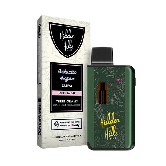 Hidden Hills Quadra Bar HHC Blend Vaporizer - 3000mg Galactic Sugar (S)