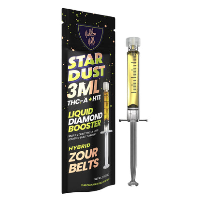 Hidden Hills Stardust THC-A + HTE Liquid Diamonds Syringes - 3000mg Zour Belts (H)