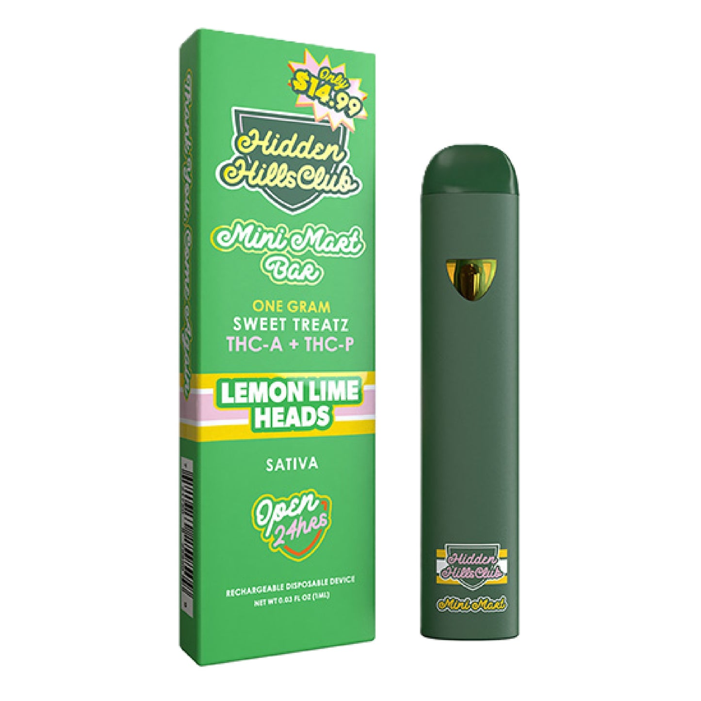 Hidden Hills Sweet Treatz Mini Mart Device - 1000mg Lemon Lime Heads (S) / 1 Pack