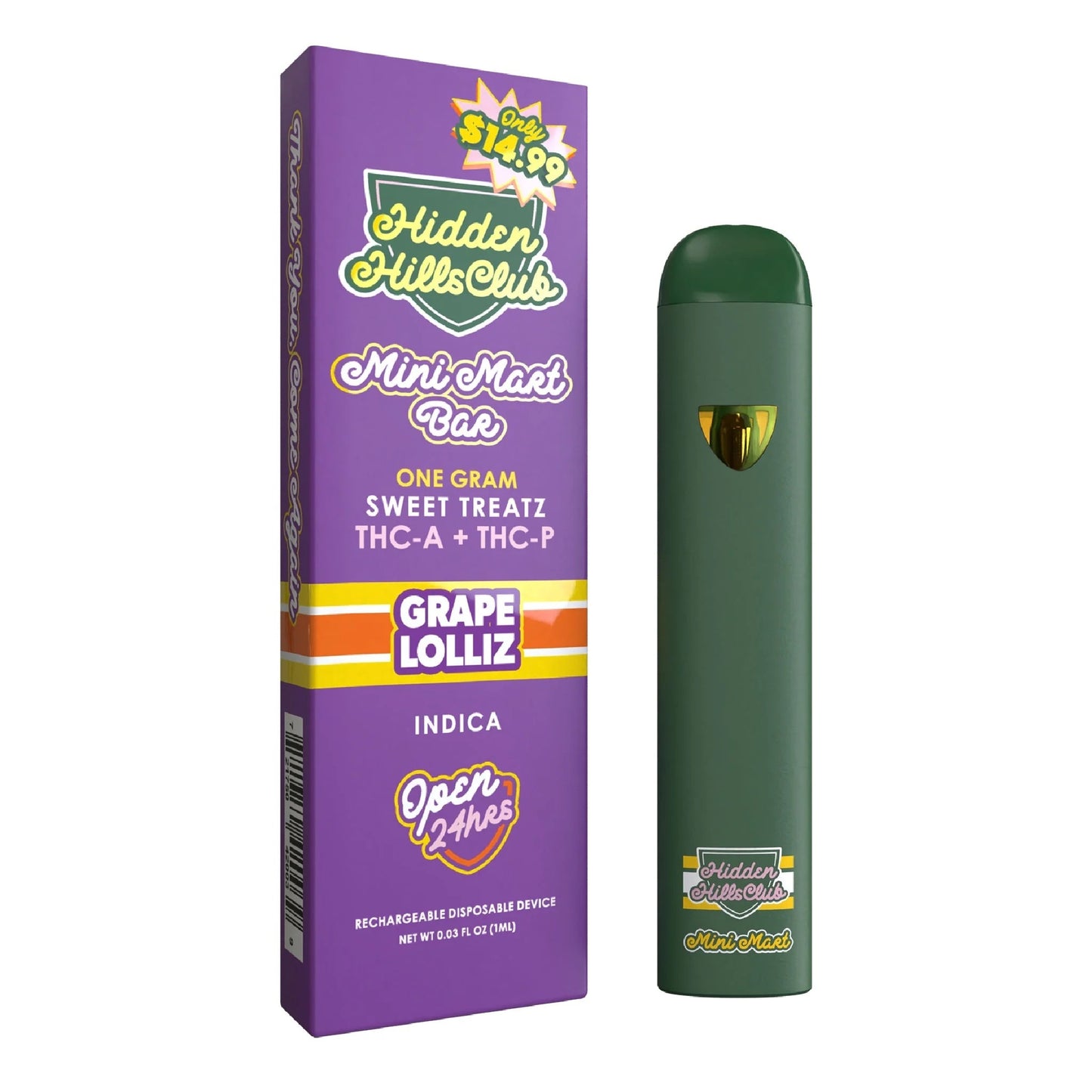 Hidden Hills Sweet Treatz Mini Mart Device - 1000mg Grape Lolli (I) / 1 Pack
