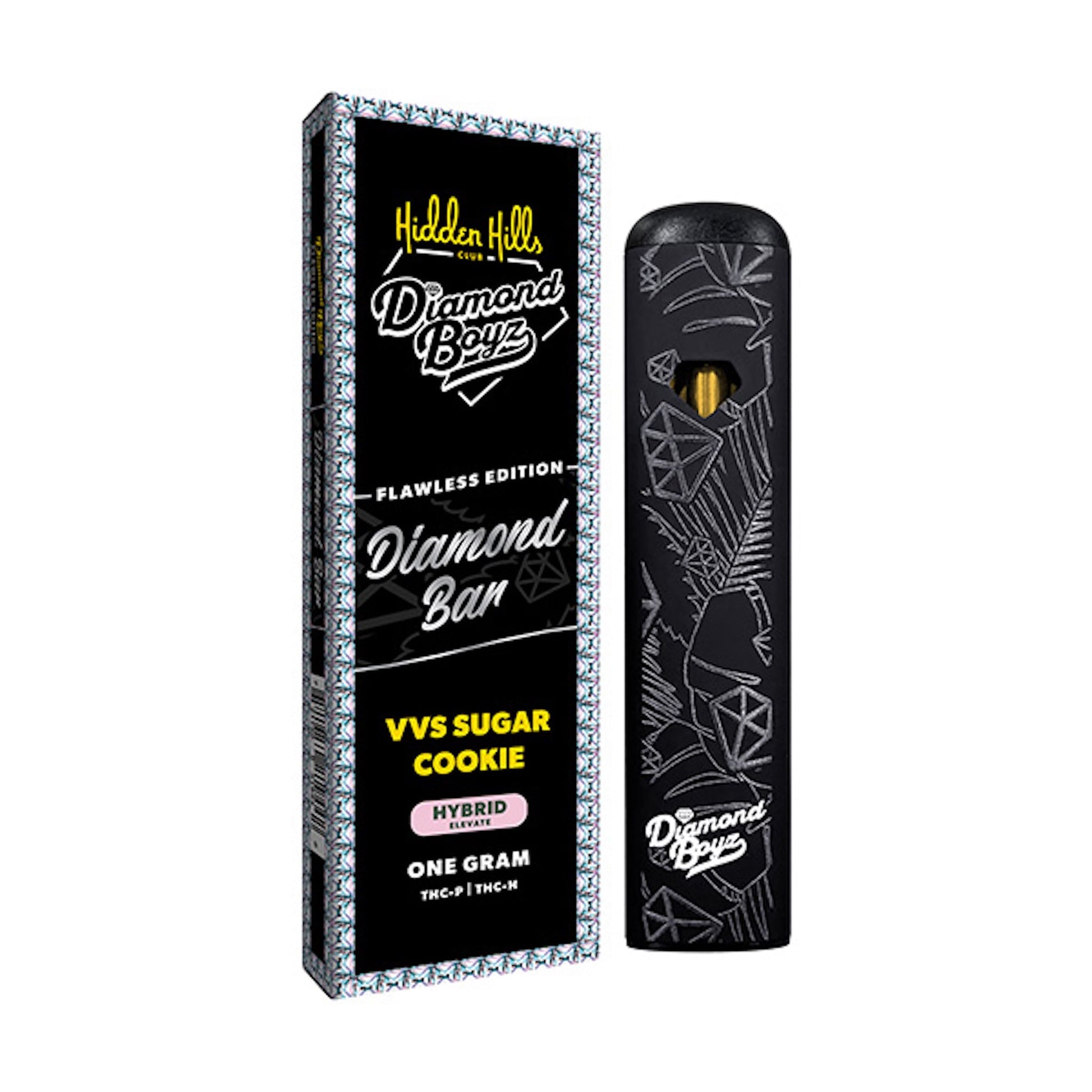 Hidden Hills THC-A Diamond Bar Vaporizer - 1000mg VVS Sugar Cookie
