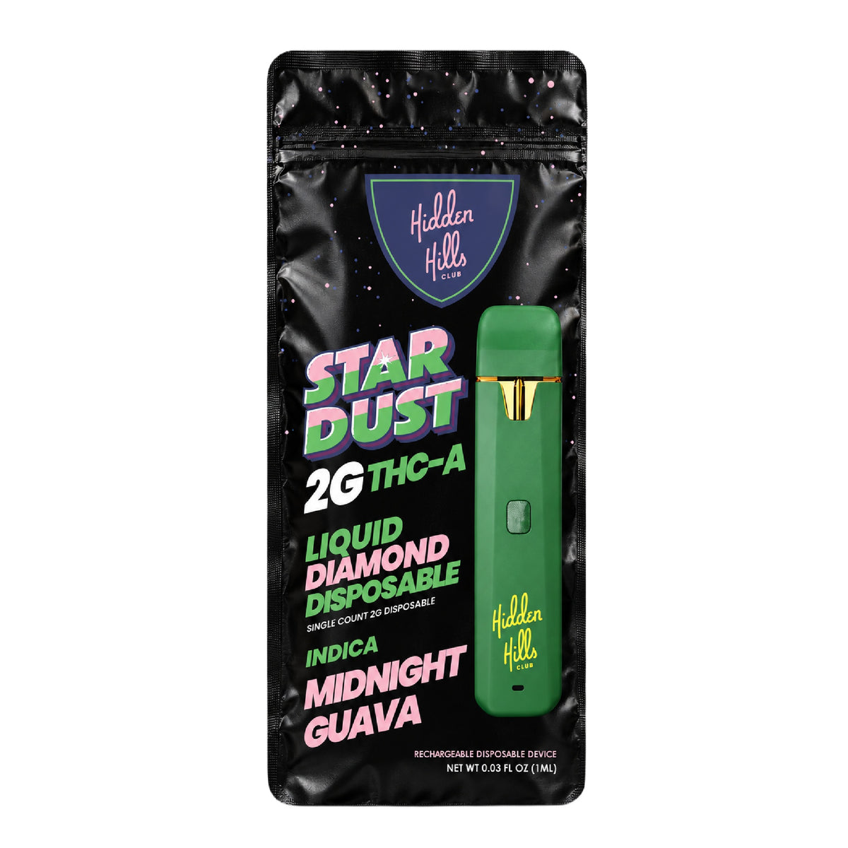 Hidden Hills THC-A Star Dust Device - 2000mg Midnight Guava (H)