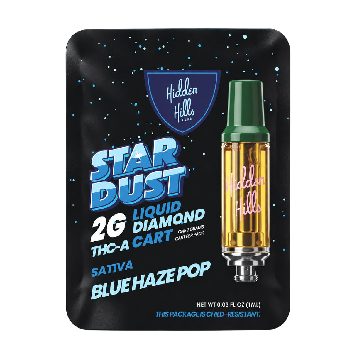 Hidden Hills THC-A Star Dust Unit - 2000mg Blue Haze Pop (S)