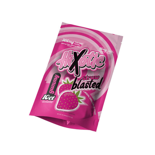 Hixotic Delta 9 + CBD Gummies - 300mg 1 / Strawblasted