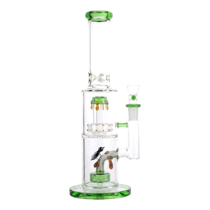 Honey Hive Percolator Bong - 14in Green