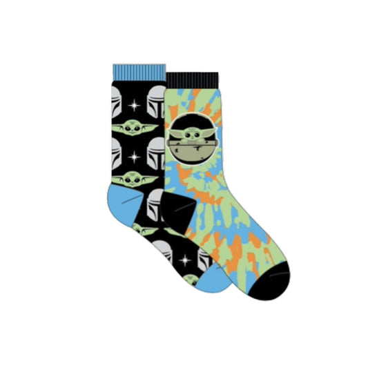Hypnotic Socks - 2 Pack Tie Dye Yoda
