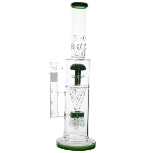 Icey Tree Perc Bong - 17in Jade Green