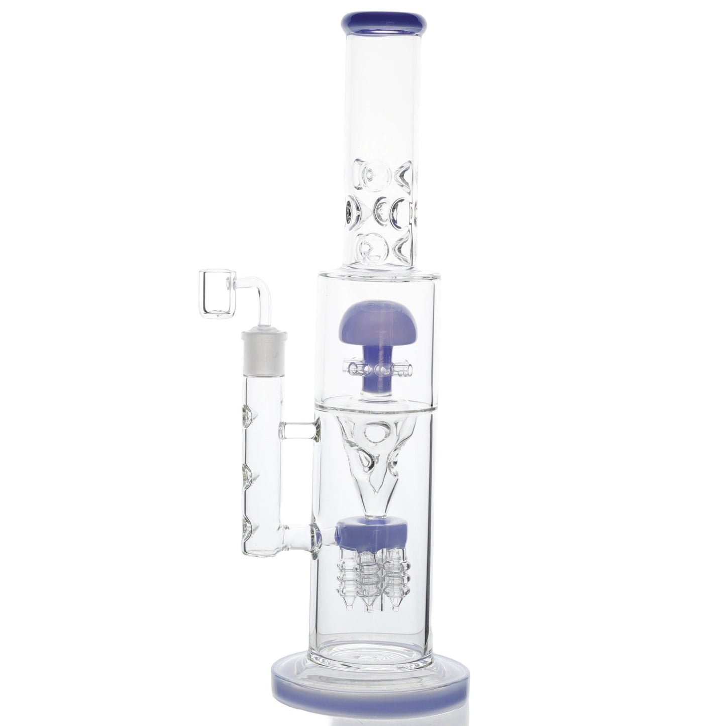 Icey Tree Perc Bong - 17in Jade Blue