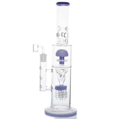 Icey Tree Perc Bong - 17in Jade Blue
