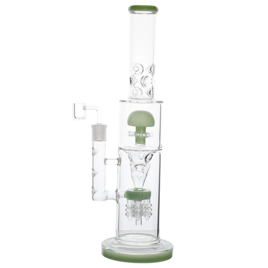 Icey Tree Perc Bong - 17in Jade Green C