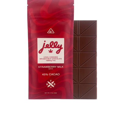 Jelly Delta 8 Chocolate Bar - 1000mg Strawberry Milk