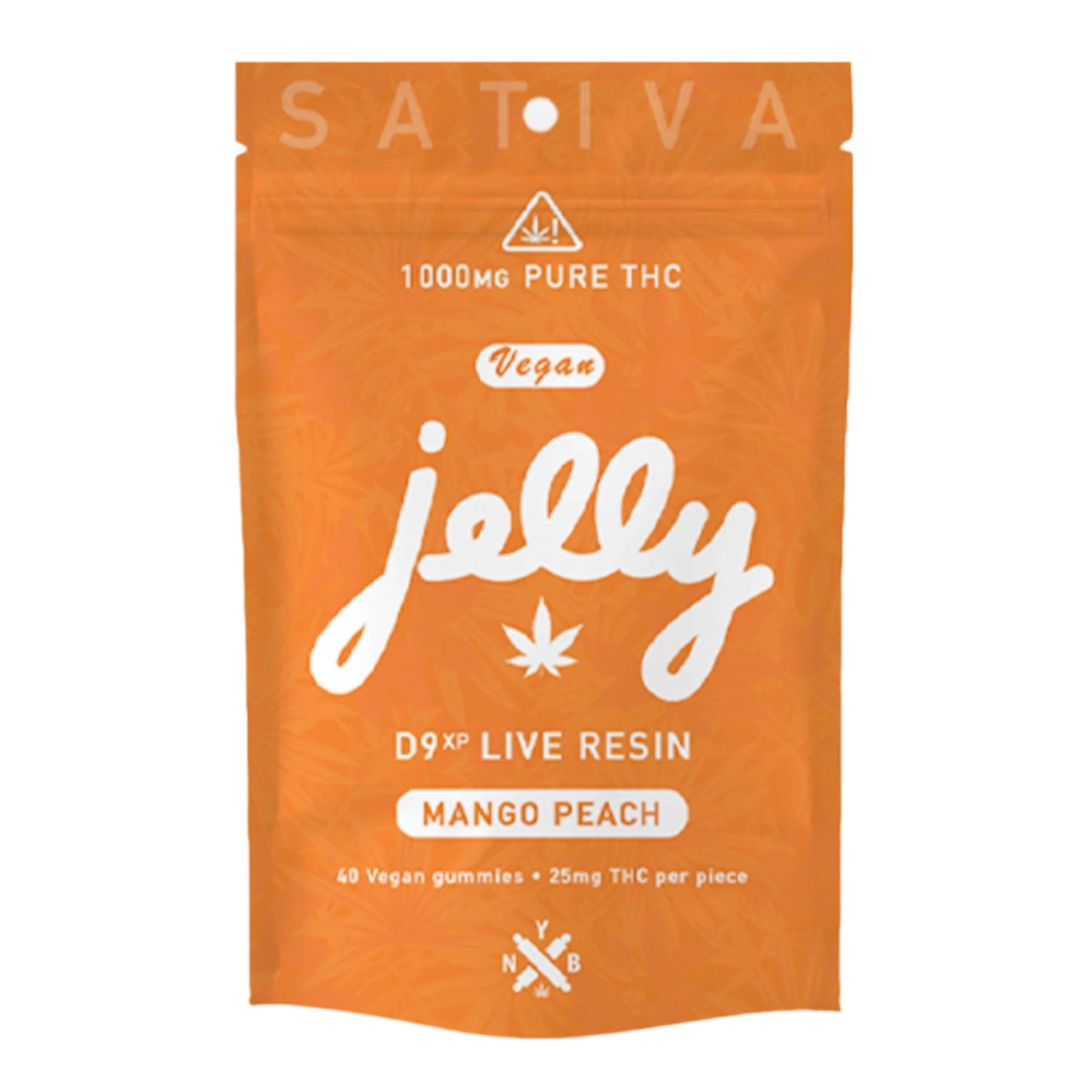 Jelly Delta 9 Live Resin Gummies - 1000mg Mango Peach