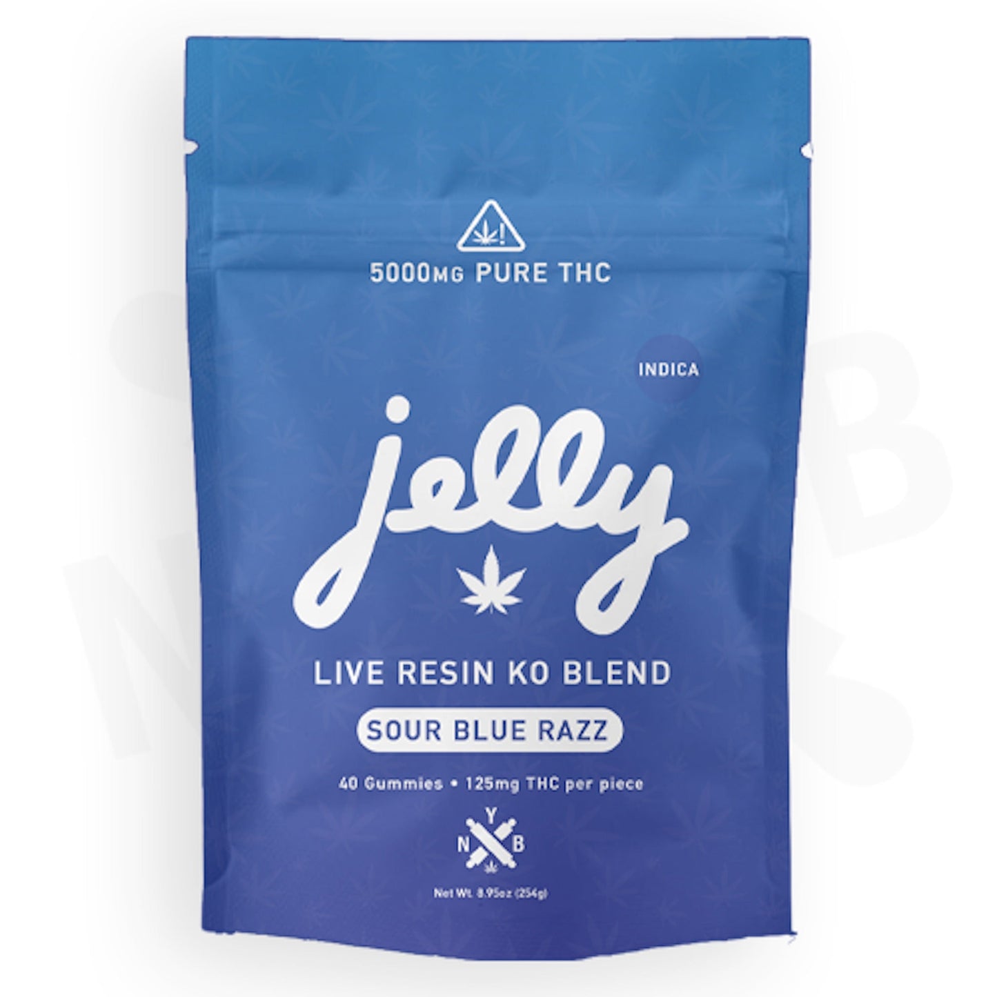 Jelly KO Live Resin Blend Gummies - 5000mg Sour Blue Raz