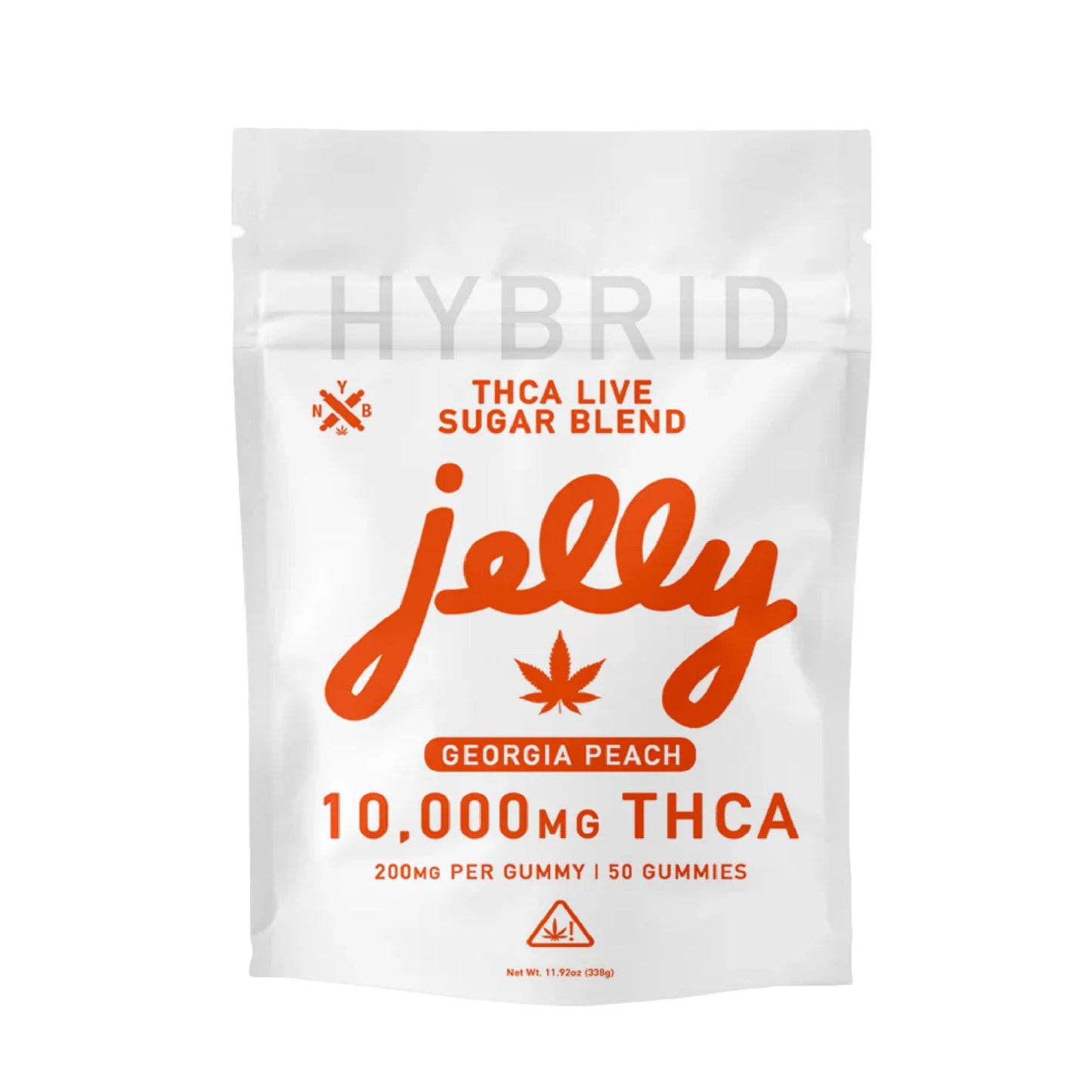 Jelly Sugar Blend THC Gummies - 10,000mg Georgia Peach (H)