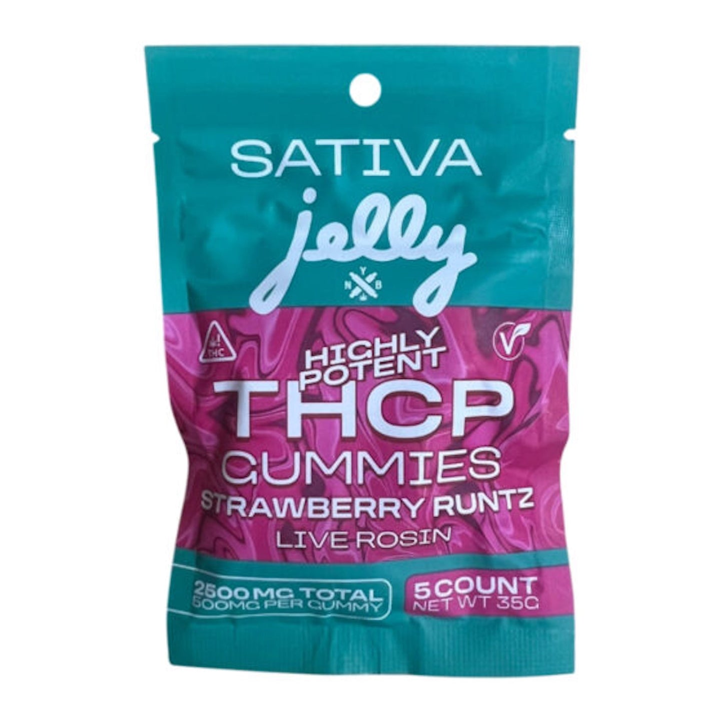 Jelly THC-P Live Rosin Gummies - 2500mg Strawberry Runtz (S)