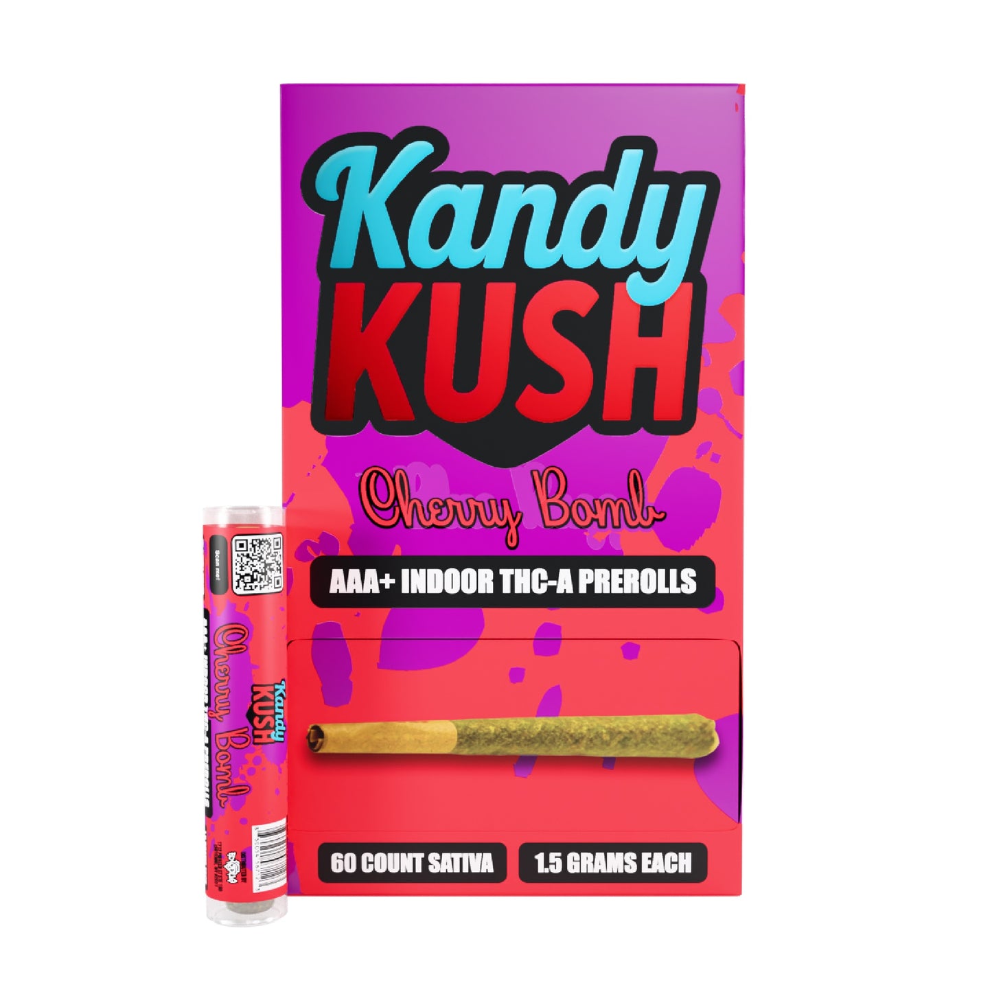 Kandy Kush AAA+ Indoor THC-A Prerolls - 1.5g Cherry Bomb (S)